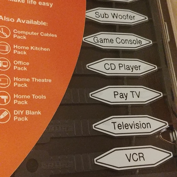 🎉2/$12 Kable Cable Plug Flags Ties 2pc Set For Electronics - Picture 5 of 7